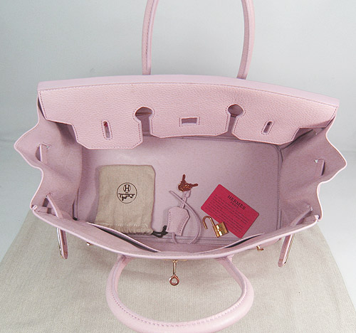 High Quality Fake Hermes Birkin 35CM Togo Leather Bag Pink 6089 - Click Image to Close